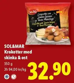 Lidl Sol&mar kroketter med skinka & ost erbjuda