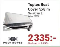 Erlandsons Brygga Poly Ropes Toptex Boat Cover 5x8 m erbjuda