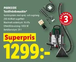 Lidl Parkside textilvårdsmaskin erbjuda