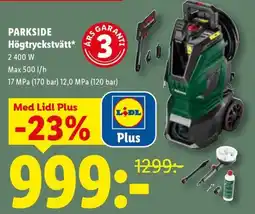 Lidl Parkside högtrycksvätt erbjuda