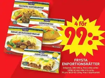 Dafgårds frysta enportionsrätter