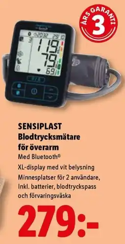 Lidl SensiPlast blodtrycksmätare för överarm erbjuda