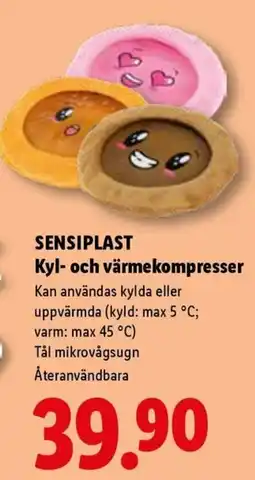 Lidl SensiPlast kyl- och värmekompresser erbjuda