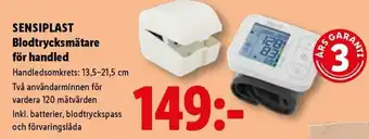 SensiPlast blodtrycksmätare för handled
