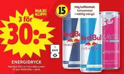 ICA Maxi Red Bull energidryck erbjuda