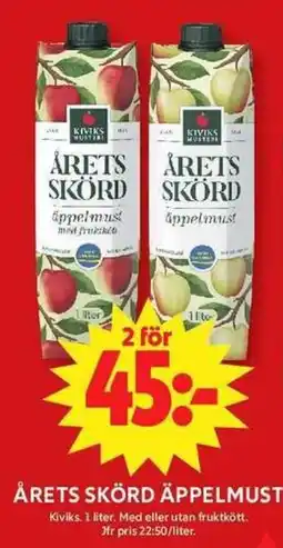 ICA Maxi Kiviks äppelmust erbjuda
