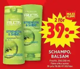 ICA Maxi Garnier Fructis strength & shine erbjuda