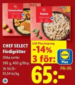 Lidl Chef Select Färdigrätter erbjuda