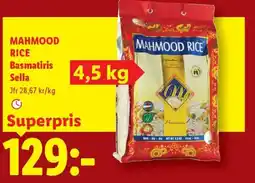 Lidl Mahmood rice basmatiris sella erbjuda