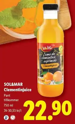 Lidl Sol&Mar Clementinjuice erbjuda