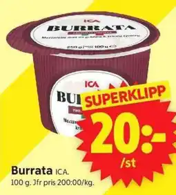 ICA Supermarket Burrata ICA erbjuda