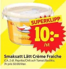 ICA Supermarket Ica smaksatt lätt crème fraiche erbjuda