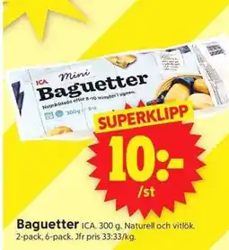 ICA Supermarket Ica mini baguetter erbjuda
