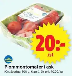 ICA Supermarket Plommontomater i ask erbjuda