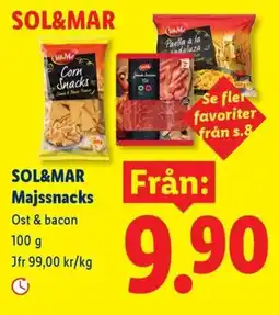 Lidl Sol&mar majssnacks ost & bacon erbjuda