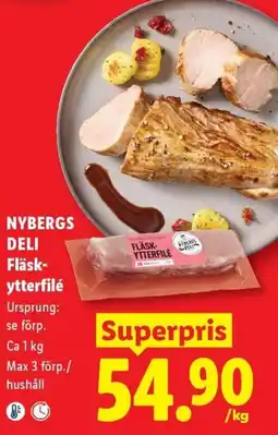 Lidl Nybergs deli fläsk-ytterfilé erbjuda