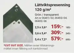 Erlandsons Brygga Lättviktspresenning 120 g/m² erbjuda