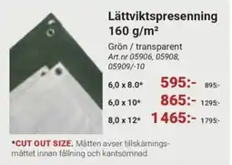 Erlandsons Brygga Lättviktpresenning 160 g/m² erbjuda