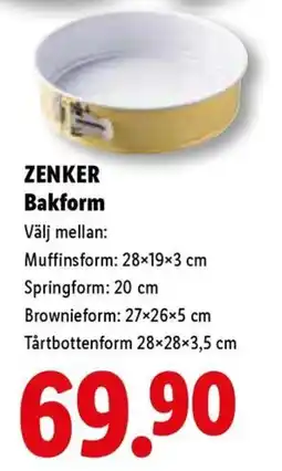 Lidl Zenker bakform erbjuda