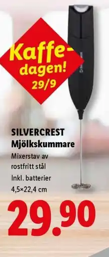 Lidl Silvercrest mjölkskummare erbjuda