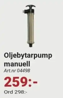 Erlandsons Brygga Oljebytarpump manuell erbjuda