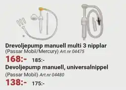 Erlandsons Brygga Passar Mobil devoljepump manuell multi 3 nipplar erbjuda