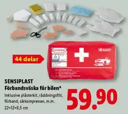 Lidl SensiPlast förbandsväska för bilen erbjuda
