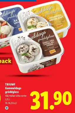 Lidl Triumf gammeldags gräddglass erbjuda