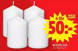 ICA Maxi Ica blockljus erbjuda