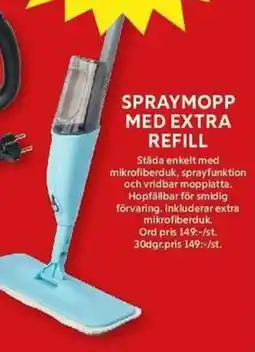 ICA Maxi Spraymopp med extra refill erbjuda