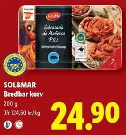 Lidl Sol&mar bredbar korv erbjuda