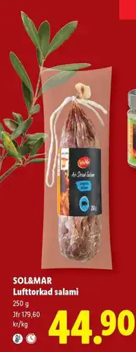 Lidl Sol&mar lufttorkad salami erbjuda