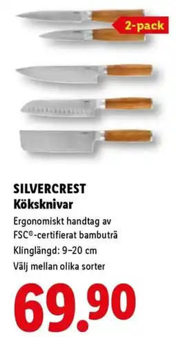 Lidl Silvercrest köksknivar erbjuda