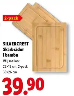 Lidl Silvercrest skärbrädar i bambu erbjuda