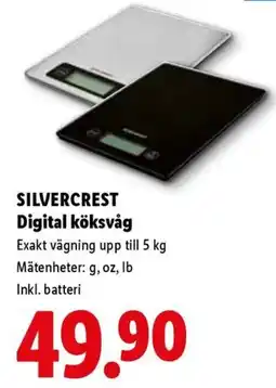 Lidl Silvercrest digital köksvåg erbjuda