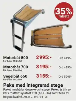 Erlandsons Brygga Pek med integrerad stege erbjuda