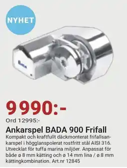 Erlandsons Brygga Ankerspel BADA 900 Frifall erbjuda