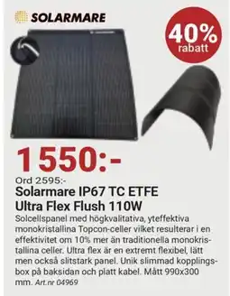 Erlandsons Brygga Solarmare ultra flex flush 110w erbjuda