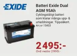 Erlandsons Brygga Exide Batteri Exide Dual AGM 95Ah erbjuda