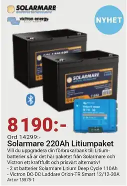 Erlandsons Brygga Solarmare 220Ah Litumpaket erbjuda