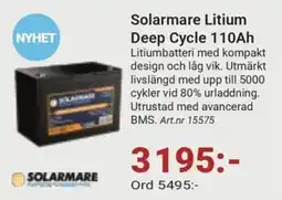 Erlandsons Brygga Solarmare Lithium Deep Cycle 110Ah erbjuda
