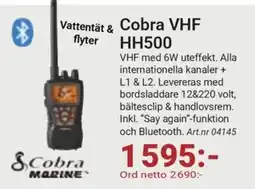 Erlandsons Brygga Cobra VHF HH500 erbjuda