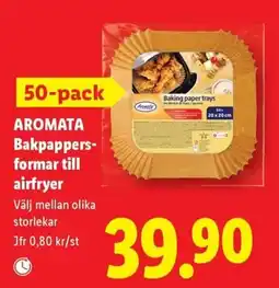 Lidl Aromata bakpappers-formar till airfryer erbjuda