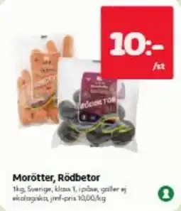 Hemköp Morötter, Rödbetor erbjuda