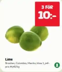 Hemköp Lime erbjuda