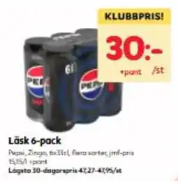 Hemköp Pepsi Läsk 6-pack erbjuda
