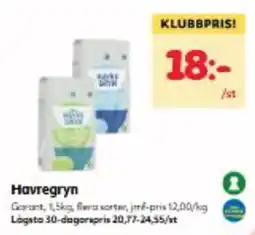 Hemköp Garant havregryn erbjuda