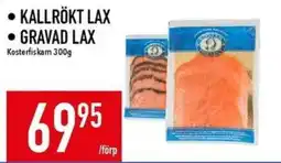 Matdax Kallrökt lax gravad lax erbjuda