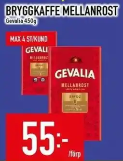 Matdax Gevalia bryggkaffe mellanrost erbjuda