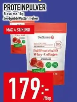 Matdax Biosalma proteinpulver jordgubb/vattenmelon erbjuda